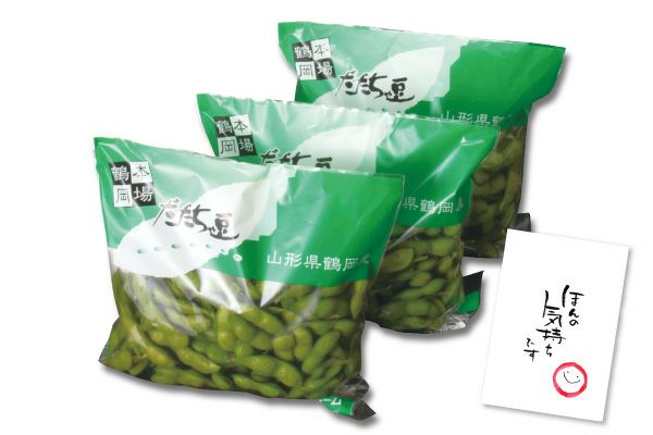 友達ギフト（カード付）伊藤さんの極上早生だだちゃ豆 約1.5kg（03-E-OS）