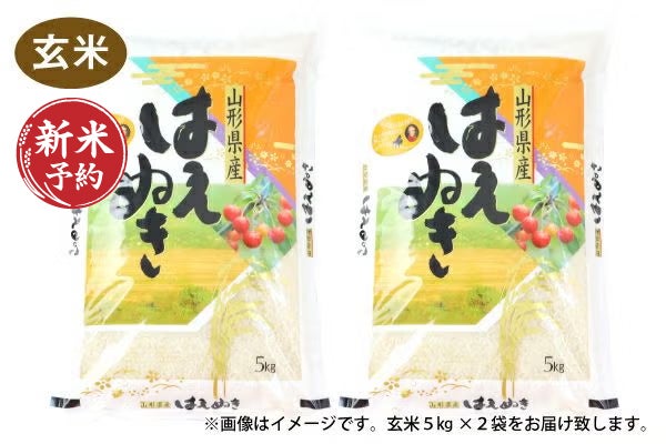 新米予約】【令和8年産】山形県産 はえぬき 玄米 10kg（5kg×2）（10-RS